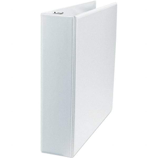 Universal One - 500 Sheet Capacity, 8-1/2 x 11", View Ring Binder - Polypropylene, White - Apex Tool & Supply