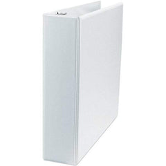 Universal One - 500 Sheet Capacity, 8-1/2 x 11", View Ring Binder - Polypropylene, White - Apex Tool & Supply