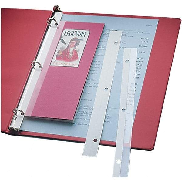 C-LINE - 200 Sheet Capacity, 1 x11", Binder Insert Strips - Plastic, Clear - Apex Tool & Supply