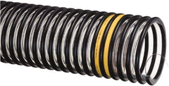 Kuriyama of America - 1-1/2" ID x 1.87" OD, 40 Max psi, Full In. Hg, Dry Material Handling & Transfer Hose - Static Dissipative Polyurethane with Grounding Wire, -40 to 150°F, 2" Bend Radius, 60' Coil Length, Transparent - Apex Tool & Supply