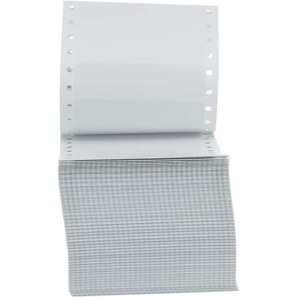 UNIVERSAL - 5" Long, White Paper Shipping Label - For Dot Matrix Printers - Apex Tool & Supply