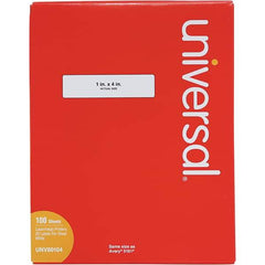 UNIVERSAL - 4" Long, White Paper Laser Label - For Inkjet Printers, Laser Printers - Apex Tool & Supply