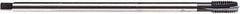 Emuge - 7/16-20 UNF, 3 Flute, NE2 Finish Cobalt, Spiral Point, Extension Pulley Tap - Plug Chamfer, 7.9" OAL, 1-1/16" Thread Length, 2B/3B Class of Fit - Apex Tool & Supply