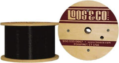 Loos & Co. - 1/16" x 3/64" Diam, Steel Wire Rope - 270 Lb Breaking Strength, 7 x 7, Nylon Coating - Apex Tool & Supply