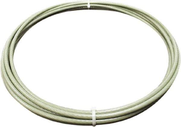 Loos & Co. - 3/32" x 1/16" Diam, Galvanized Steel Wire Rope - 480 Lb Breaking Strength, 7 x 7, Nylon Coating - Apex Tool & Supply