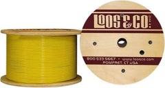 Loos & Co. - 3/16" x 1/8" Diam, Galvanized Steel Wire Rope - 2,000 Lb Breaking Strength, 7 x 19, Vinyl Coating - Apex Tool & Supply