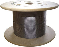 Loos & Co. - 500' Long, 1/4" x 1/4" Diam, Stainless Steel Wire Rope - 6,100 Lb Breaking Strength, 7 x 7 - Apex Tool & Supply