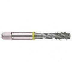 M8x1.25 6H 3-Flute Cobalt Yellow Ring Semi-Bottoming 40 degree Spiral Flute Tap-MolyGlide - Apex Tool & Supply