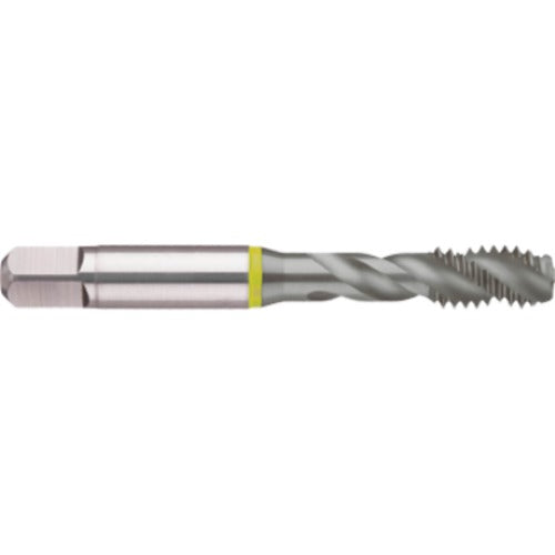 M5 × 0.8 3 Flute 6H Cobalt Spiral Flute Semi-Bott Yellow Ring Tap-MolyGlide - Apex Tool & Supply