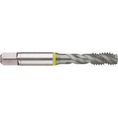 M5 × 0.8 3 Flute 6H Cobalt Spiral Flute Semi-Bott Yellow Ring Tap-MolyGlide - Apex Tool & Supply