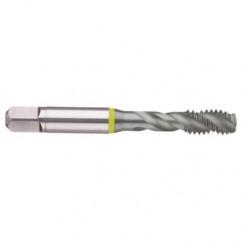 5/8-11 2B 3-Flute Cobalt Yellow Ring Semi-Bottoming 40 degree Spiral Flute Tap-MolyGlide - Apex Tool & Supply