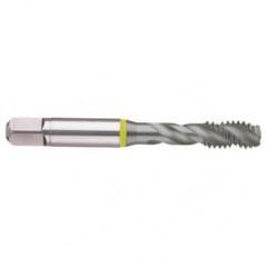 5/8-11 2B 3-Flute Cobalt Yellow Ring Semi-Bottoming 40 degree Spiral Flute Tap-MolyGlide - Apex Tool & Supply