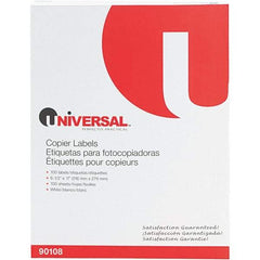 UNIVERSAL - 11" Long, White Paper Shipping Label - For Copiers - Apex Tool & Supply