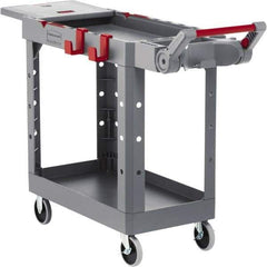 Rubbermaid - 500 Lb Capacity, 17-3/4" Wide x 46-3/16" Long x 36" High Heavy Duty Utility Cart - 2 Shelf, 12 Slot, Structural Foam - Apex Tool & Supply