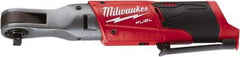 Milwaukee Tool - 3/8" Drive 12 Volt Pistol Grip Cordless Impact Wrench & Ratchet - 200 RPM, 55 Ft/Lb Torque, Lithium-Ion Batteries Not Included - Apex Tool & Supply