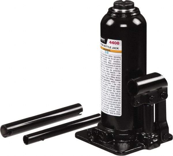 Sunex Tools - 8 Ton Capacity Bottle Jack - 9.1" to 18.3" High, 5.2" Long x 4.72" Wide Base - Apex Tool & Supply