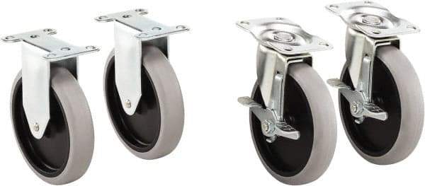 Rubbermaid - 5-11/16" Long x 2-9/16" Wide x 5-13/16" High, Cart Replacement Casters - Use with RCP Heavy Duty Adaptable Carts (1997206, 1997207, 1997208, 1997209). - Apex Tool & Supply