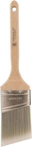 Wooster Brush - 2-1/2" Oval/Angle Polyester Angular Brush - 2-15/16" Bristle Length, 6-1/2" Wood Fluted Handle - Apex Tool & Supply