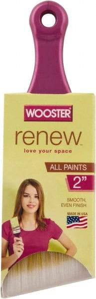 Wooster Brush - 2" Angled Synthetic Angular Brush - 2-3/16" Bristle Length, 2-1/4" Plastic Beavertail Handle - Apex Tool & Supply