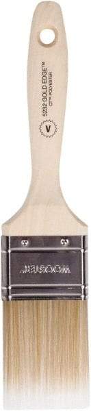Wooster Brush - 2" Flat Polyester Varnish Brush - 2-11/16" Bristle Length, 4-9/16" Wood Beavertail Handle - Apex Tool & Supply