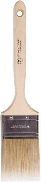 Wooster Brush - 2-1/2" Flat Polyester Trim Brush - 2-15/16" Bristle Length, 6-3/4" Wood Sash Handle - Apex Tool & Supply