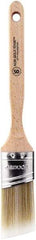 Wooster Brush - 1-1/2" Oval/Angle Polyester Angular Brush - 2-7/16" Bristle Length, 6-1/8" Wood Fluted Handle - Apex Tool & Supply