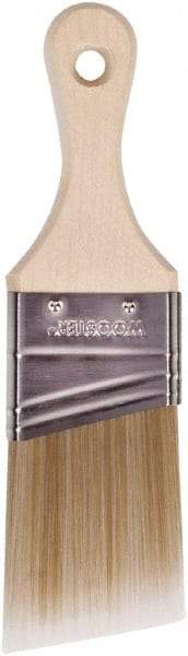 Wooster Brush - 2" Angled Polyester Angular Brush - 2-11/16" Bristle Length, 2-7/8" Wood Fluted Handle - Apex Tool & Supply