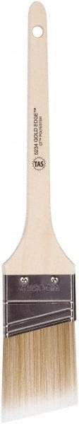Wooster Brush - 2" Angled Polyester Angular Brush - 2-7/16" Bristle Length, 6-1/2" Wood Fluted Handle - Apex Tool & Supply