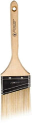 Wooster Brush - 3" Angled Polyester Angular Brush - 2-15/16" Bristle Length, 6-13/16" Wood Fluted Handle - Apex Tool & Supply