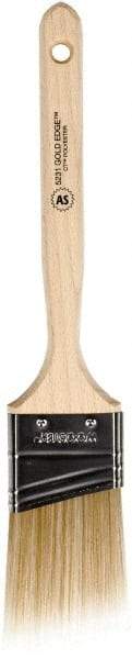 Wooster Brush - 2" Angled Polyester Angular Brush - 2-11/16" Bristle Length, 6-9/16" Wood Fluted Handle - Apex Tool & Supply