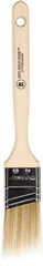 Wooster Brush - 1-1/2" Angled Polyester Angular Brush - 2-7/16" Bristle Length, 6-1/4" Wood Fluted Handle - Apex Tool & Supply