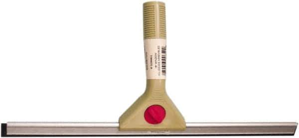 PRO-SOURCE - 16" Rubber Blade Window Squeegee - Tapered End, Single Edge, Gray, Plastic Holder - Apex Tool & Supply