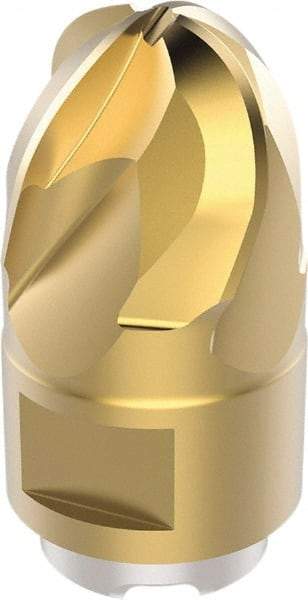 Seco - MP10 Grade F40M Carbide Ball Nose Milling Tip Insert - TiAIN/TiN Finish, 4 Flutes, 9.53mm Cutting Diam, 7mm Depth of Cut, 16mm Extension, 3/16" Cnr Rad - Apex Tool & Supply