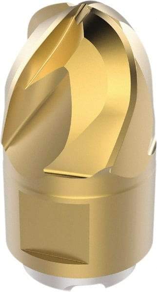Seco - MP12 Grade MP3000 Carbide Ball Nose Milling Tip Insert - TiAIN/TiN Finish, 4 Flutes, 12mm Cutting Diam, 8mm Depth of Cut, 18.7mm Extension - Apex Tool & Supply