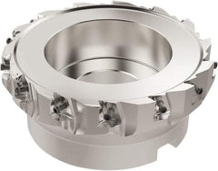 Seco - 14 Inserts, 6" Cut Diam, 2" Arbor Diam, 12mm Max Depth of Cut, Indexable Square-Shoulder Face Mill - 90° Lead Angle, 63mm High, LOEX-12 Insert Compatibility, Series Square T4-12 - Apex Tool & Supply