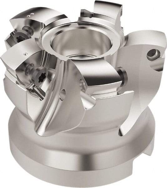 Seco - 5 Inserts, 35.7mm Cutter Diam, 1.8mm Max Depth of Cut, Indexable High-Feed Face Mill - 22mm Arbor Hole Diam, 10.4mm Keyway Width, 40mm High, R220.21 Toolholder, 218.19-160.. Inserts, Series R220.21 - Apex Tool & Supply