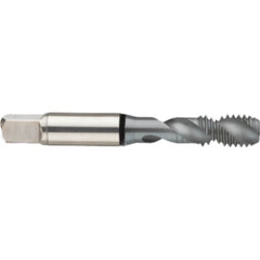 ‎M3 × 0.5 2FL 6H Cobalt Spiral Flute Semi-Bott Black Ring Tap-MolyGlide-45 Degree Helix - Apex Tool & Supply