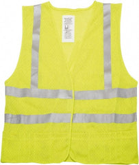 Ability One - Size L Yellow Mesh Public Safety High Visibility Vest - Apex Tool & Supply
