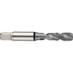 ‎10-32 2FL 2B Cobalt Spiral Flute Semi-Bott Black Ring Tap-MolyGlide-45 Degree Helix - Apex Tool & Supply