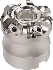 Seco - 37.33mm Cut Diam, 6mm Max Depth, 22mm Arbor Hole, 6 Inserts, RN.. 1204 Insert Style, Indexable Copy Face Mill - R220.26 Cutter Style, 16,700 Max RPM, 45mm High, Through Coolant, Series R220.26 - Apex Tool & Supply