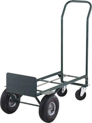 Ability One - 600 Lb Capacity 48" OAH Hand Truck - Steel Handle, Steel, Pneumatic Wheels - Apex Tool & Supply