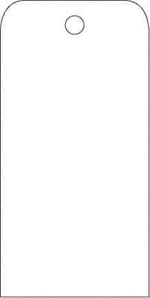 NMC - 6" High x 3" Long, Blank, English Safety & Facility Accident Prevention Tag - White Poly - Apex Tool & Supply