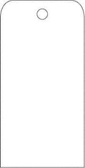 NMC - 6" High x 3" Long, Blank, English Safety & Facility Accident Prevention Tag - White Poly - Apex Tool & Supply