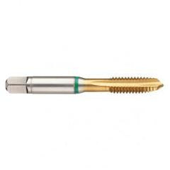 M12x1.0 6H 4-Flute Cobalt Green Ring Spiral Point Plug Tap-TiN - Apex Tool & Supply