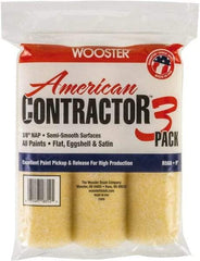 Wooster Brush - 3/8" Nap, 9" Wide Paint Roller Cover - Semi-Smooth Texture, Knitted - Apex Tool & Supply