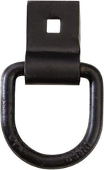 Buyers Products - Steel D-Ring with Integral Bracket - 3-1/2" Long, Black, For Use with Cargo Control - Apex Tool & Supply