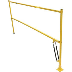 Vestil - Steel Rail Safety Gate - 4" Wide x 135" Door Height, Yellow - Apex Tool & Supply