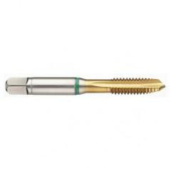 M10 x 1.5 Dia. - 6H - 3 FL - Cobalt Bottoming Green Ring Tap FORM-E-TiN - Apex Tool & Supply