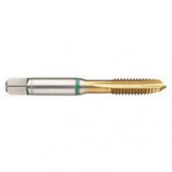 M12 x 1.75 Dia. - 6H - 3 FL - Cobalt Bottoming Green Ring Tap FORM-E-TiN - Apex Tool & Supply