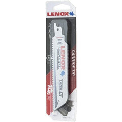 Lenox - 6" Long x 1" Thick, Bi-Metal Reciprocating Saw Blade - Tapered Profile, 8 TPI, Toothed Edge, Tang Shank - Apex Tool & Supply